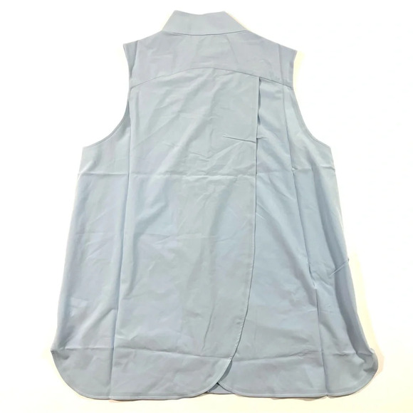 Ministry Of Supply Juno Mock Neck Tank Chambray Blue - Picture 4 of 10